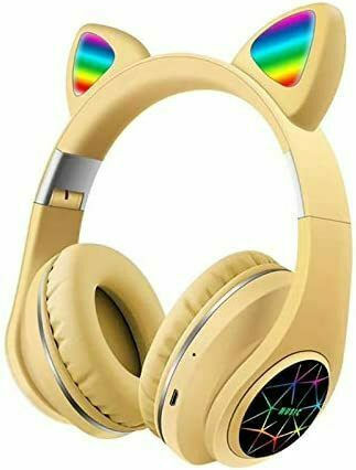 Cat M2 Безжични / Жични Over Ear Слушалки с 8 часа Работа Жълти