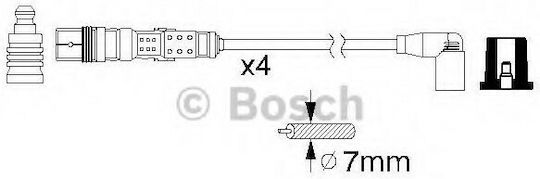 Bosch Μπουζοκαλώδια Κινητήρα Αυτοκινήτου για Audi A3