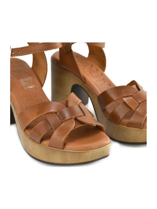 Leder Sandalen Anatomisch Tabac Braun