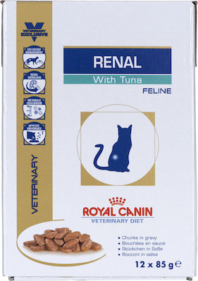 Royal Canin Renal Wet Food for Adult Cat in Pouch with Fish 85gr 3614010