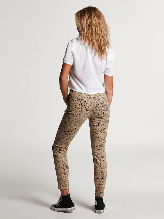 Volcom Women's High-waisted Fabric Trousers Leopard