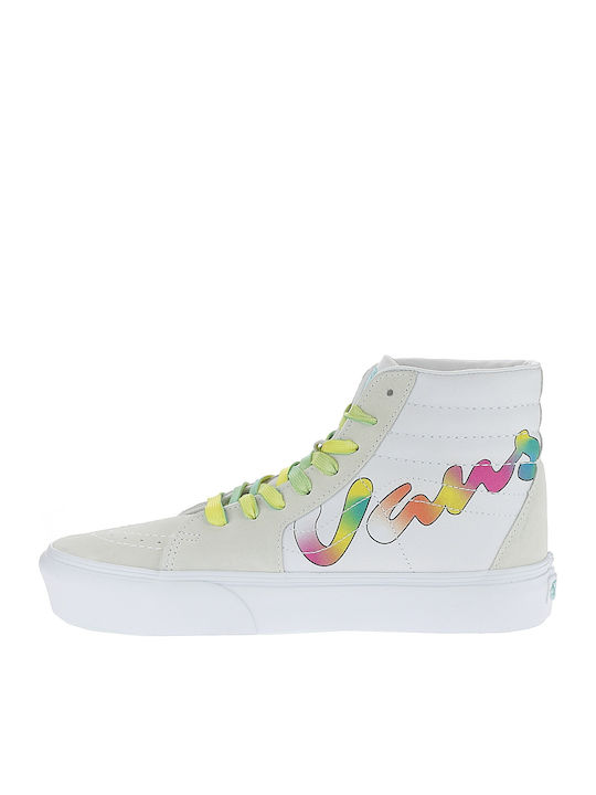 SK8-Hi Damen Flatforms Stiefel Wht / Tr Wht