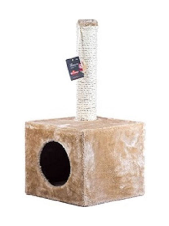 Pet Interest Cube Cat Tree Μπεζ 31x31x67εκ.