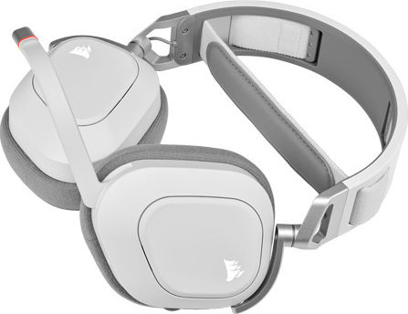 Corsair HS80 RGB Wireless Over Ear Gaming Headset με σύνδεση USB Λευκό