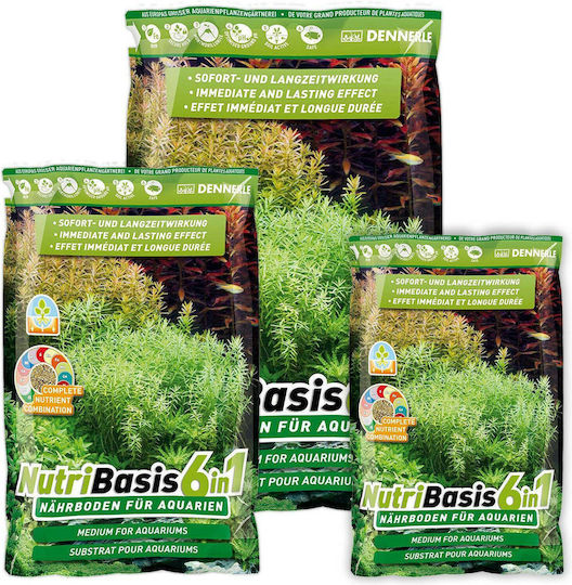 Dennerle NutriBasis 6in1 Aquarium Soils / Substrates Aquarium Pflanzsubstrat Schmiermittel 9.6kg 008400 D4588