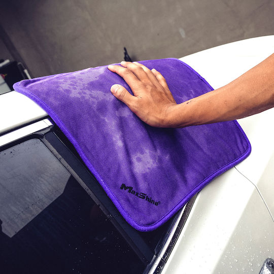 Maxshine Twisted Loop Cloth Microfiber Drying Car 600gsm Purple 40x40cm