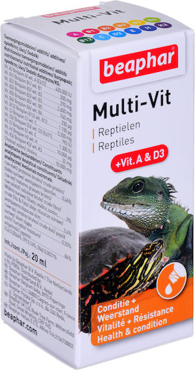 Beaphar Multi-Vit Turtle Food Vitamin Preparation 20ml