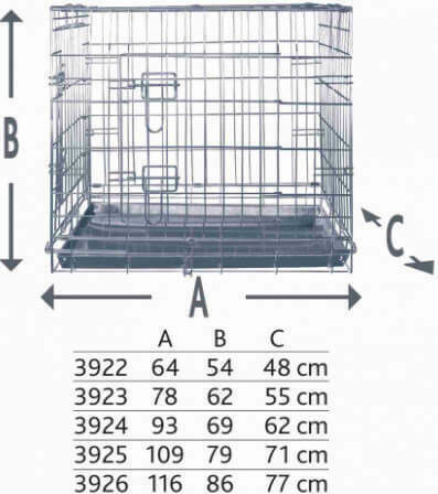 Trixie Wire Dog Wire Crate with 2 Doors 93x69x62cm 93x69x62cm