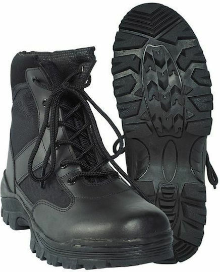 Mil-Tec Military Half Boots Security Leather Black