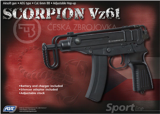 Asg Αεροβόλο Airsoft Scorpion VZ61 AEG 16529
