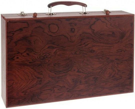 Iso Trade Painting Set in Case 142-Piece Art Set with Wooden Carrying Case 37.5x23cm 142pcs