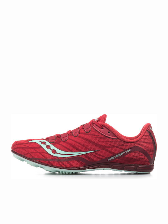 Saucony Vendetta Γυναικεία Αθλητικά Παπούτσια Spikes Κόκκινα