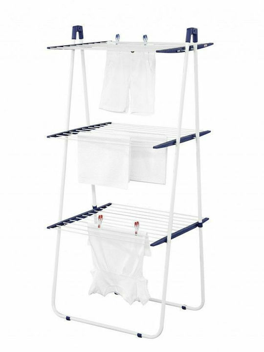 Leifheit Tower 190 Metallic Folding Floor Clothes Drying Rack with Hanging Length 19m