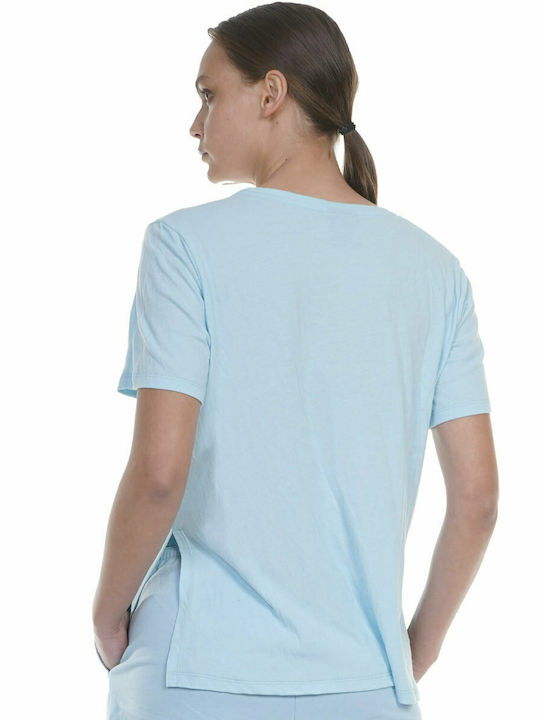 Body Action Damen Sportlich T-shirt Hellblau