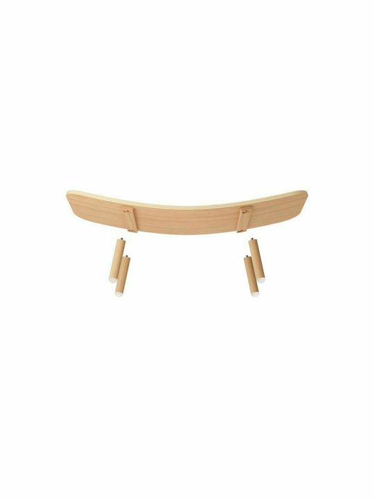 Umbra Vinola Tischplatte Flaschenhalter Hölzernes für 3 Flaschen Beige 50x20x13εκ.