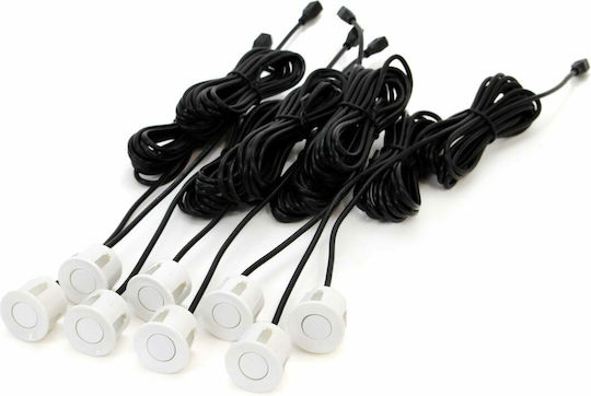 AMiO Car Parking System with Screen and 8 Sensors 22mm in White Color