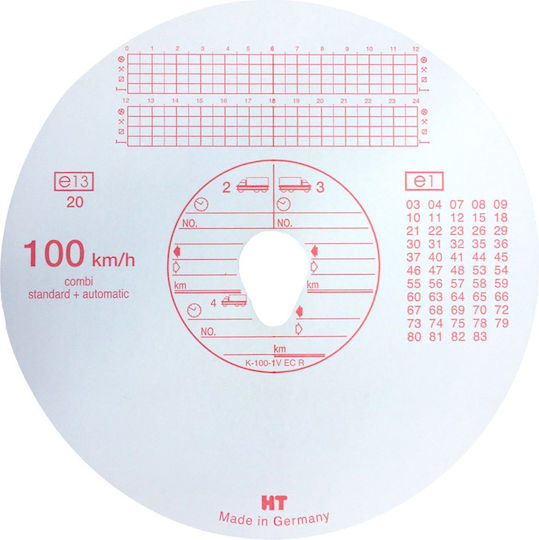 Haug Original Kombi Δίσκοι Ταχογράφου 100Km/h 100τμχ