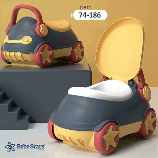 Bebe Stars Гърне Автомобилче Car с Капак Сив