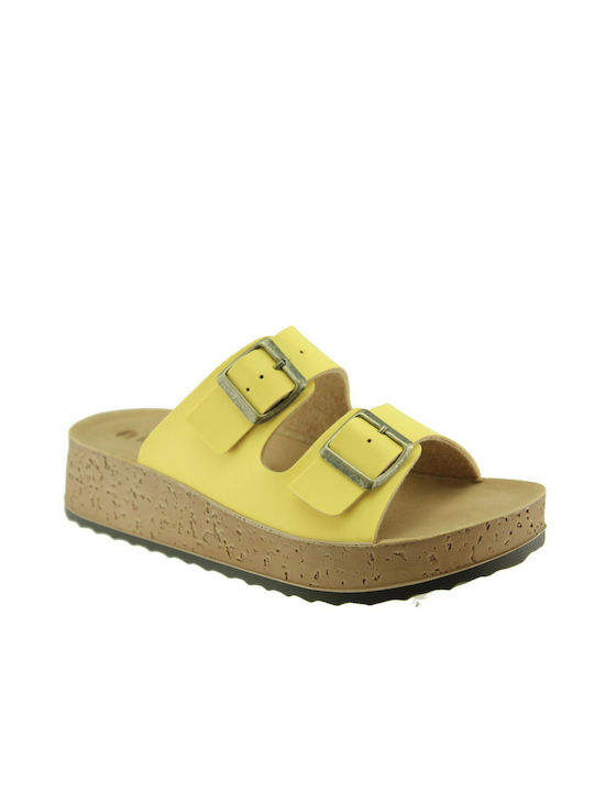 Inblu Women's Platform Wedge Sandals Yellow