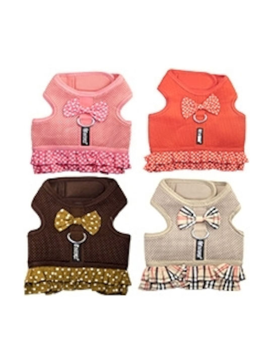 Pet Interest Dog Harness Vest Mesh Skirt Brown Small 32-40cm 5463S-493