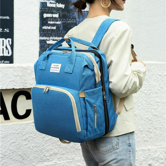 Τσάντα-Αλλαξιέρα Πλάτης Multifunctional Blue