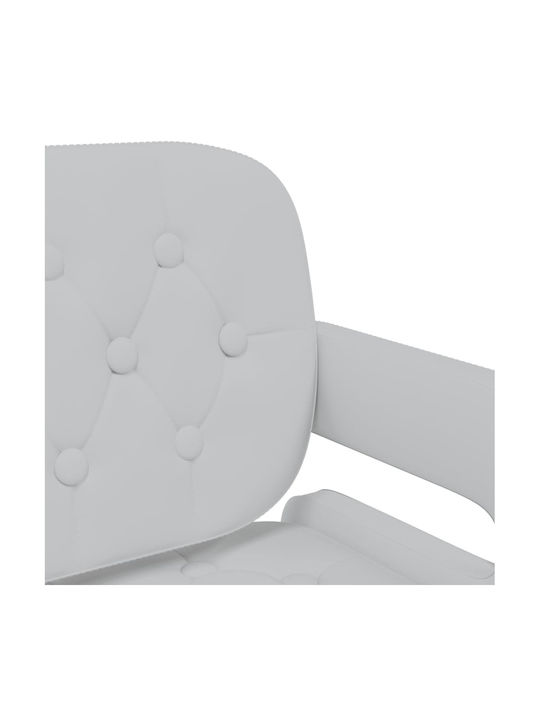 Stool Bar with Back & Adjustable Height White 2pcs 58x50x73-88cm