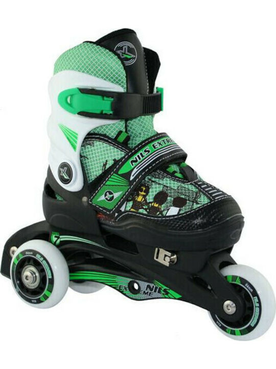 Nils NJ9128 Inline Αυξομειούμενα Rollers Πράσινα Παιδικά
