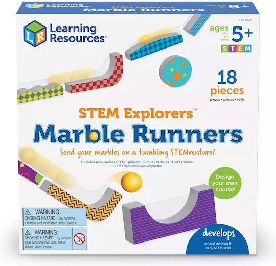 Learning Resources Jucărie de Construcție din Plastic Marble Runners pentru Copii 5+ ani+ Ani