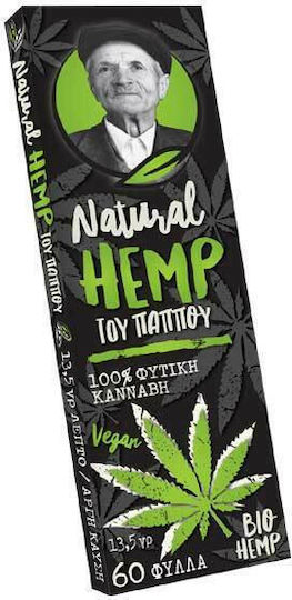 Tou Pappou Natural Hemp Zigarettenpapier 60 Blätter 1Stück