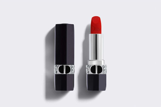 Dior Rouge Velvet Klassischer Lippenstift Nachfüllbar Velvet 999 Velvet 3,5 g