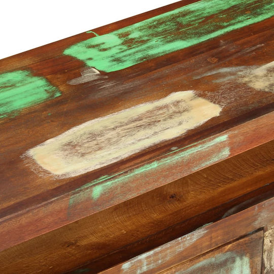 TV Stand Made of Solid Wood Multicolour L110xD30xH40cm