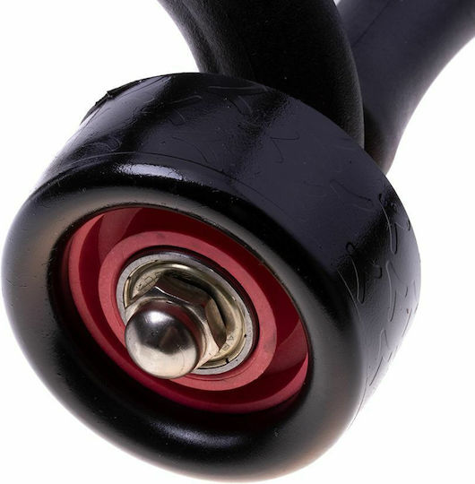 Abdominal Wheel Black with Anti-Slip Handles & Mat
