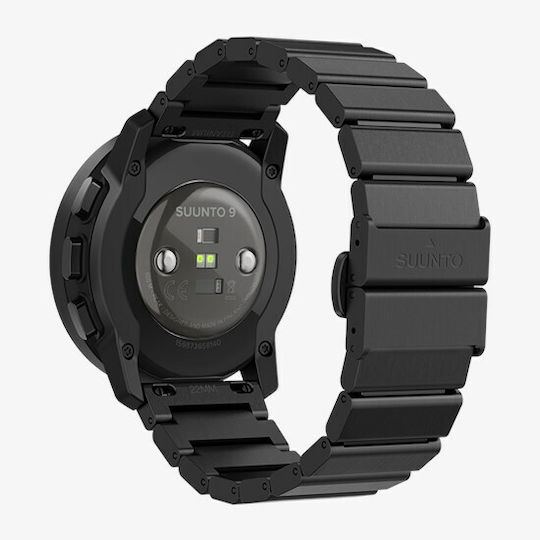 Suunto 9 Peak Titanium 43mm Αδιάβροχο Smartwatch με Παλμογράφο (Full Titanium Black)