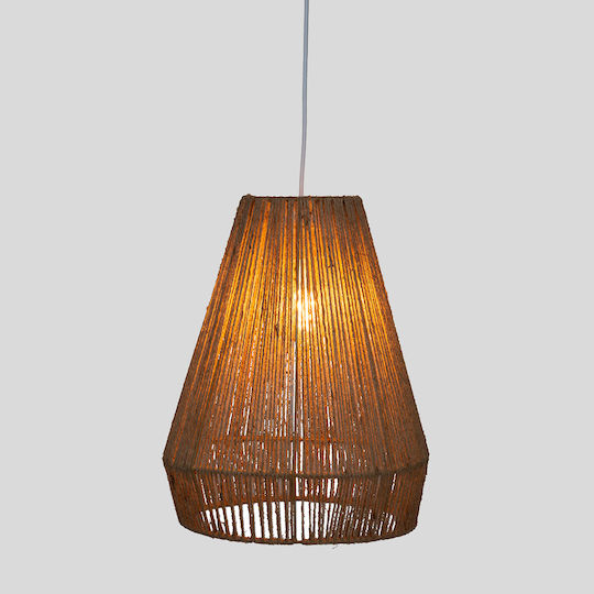 Palm Adjustable Pendant Light Brown with Rope for Socket E27 34x34x43cm