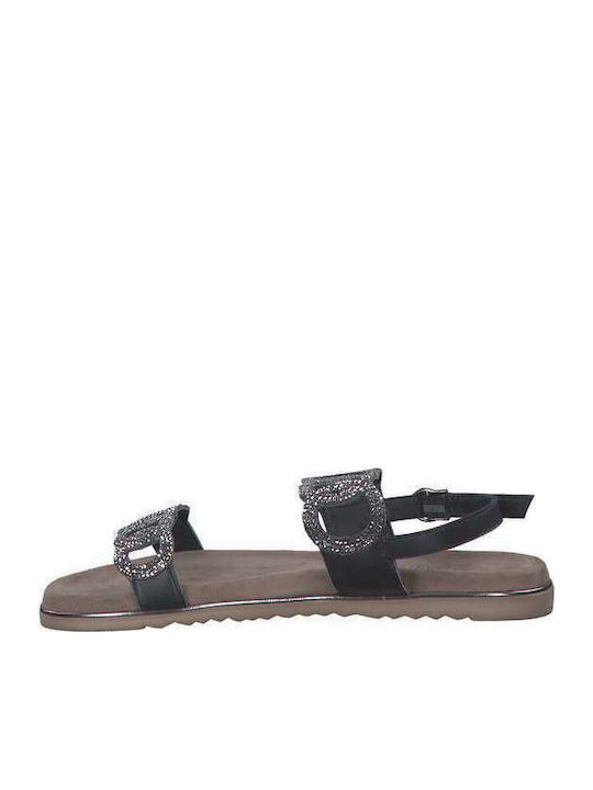 Women's Flat Sandals in Black Color