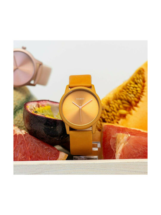 Oozoo Timepieces Uhr mit Gelb Lederarmband