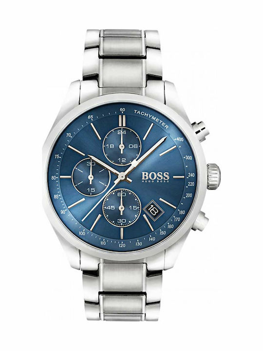 Boss Contemporary Sport Herrenuhr 44mm Chronograph Batterie mit Silber Metallarmband