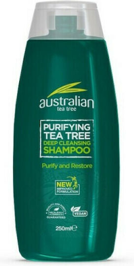 Optima Naturals Australian Tea Tree Shampoos Against Dandruff & Dry Scalp for Oily Hair 250ml