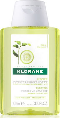 Klorane Citrus Purifying Shampoos Deep Cleansing for Oily Hair 100ml