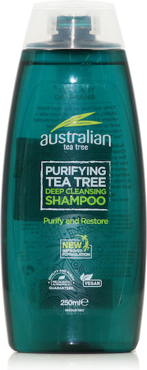 Optima Naturals Australian Tea Tree Shampoos Against Dandruff & Dry Scalp for Oily Hair 250ml