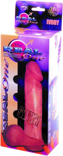 All Black The Real One Realistic Dildo with Balls and Suction Cup Flesh 20cm