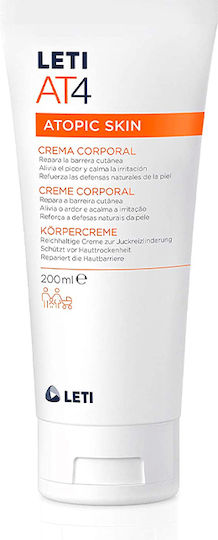 Leti Labs AT-4 Emollient & Protecting Body Cream Λοσιόν για Ατοπική Δερματίτιδα 200ml