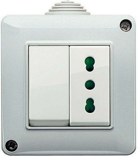 Vimar Plana Surface Mounted Electrical Box IP40 in Gray Color