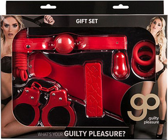 Guilty Pleasure Gift Set Red BDSM Accessory σε Κόκκινο Χρώμα