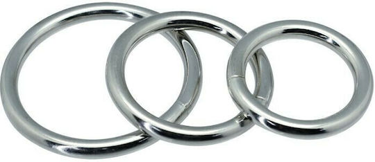 Toyz4lovers Timeless Metal Cock Rings Set Cock Rings Cock Metal Argintiu 3buc