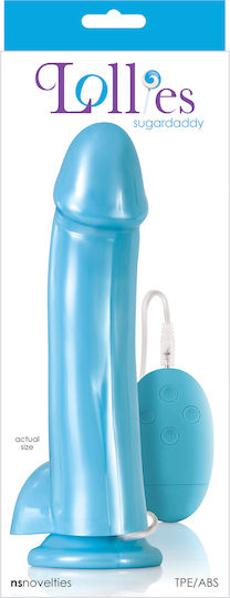 Ns Novelties Lollies Sugardaddy Classic Vibrator 20cm Aqua