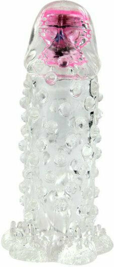Baile Brave Man III Sensor Extension Extensie Penis cu Vibratie Transparent 18cm