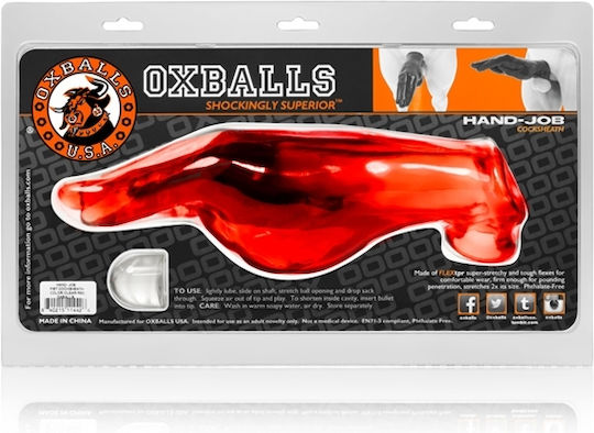 Oxballs Hand Job Προέκταση Πέους Κόκκινη 27.9cm