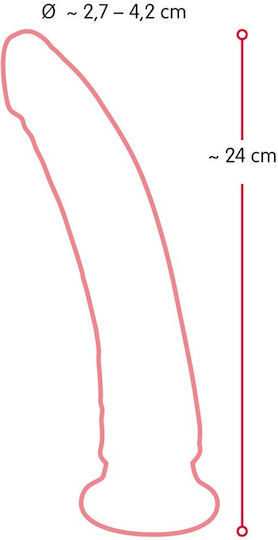 Nature Skin Soft Dong Плът Реалистично дилдо Със смукателна чашка Телесен 24см