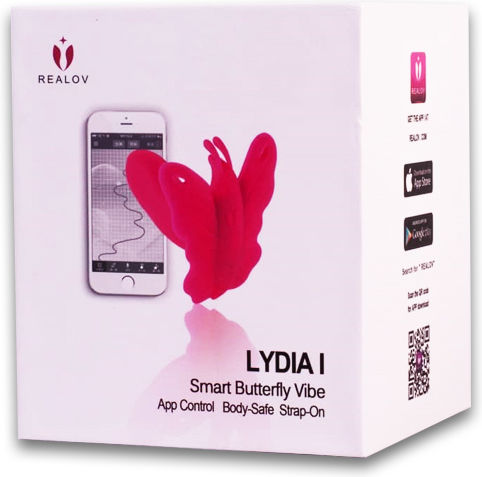 Realov Lydia I Smart Butterfly Vibe Mini Κλειτοριδικός Δονητής με Απομακρυσμένο Έλεγχο 8.5cm Pink